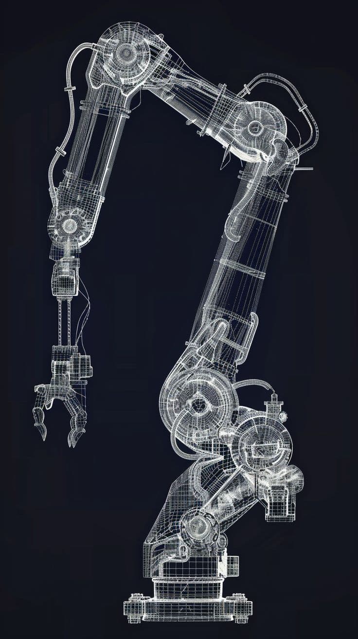 Wireframe robotic arm